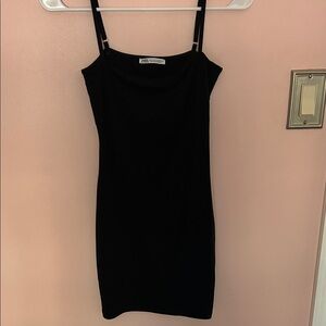 Zara Black Spaghetti-Strap Mini Dress